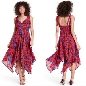 nwt // alexis for target tropical tie strap dress